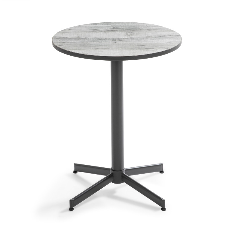 Ensemble table de jardin ronde + 2 chaises en métal
