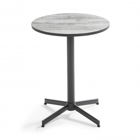Ensemble table de jardin ronde + 2 chaises en métal