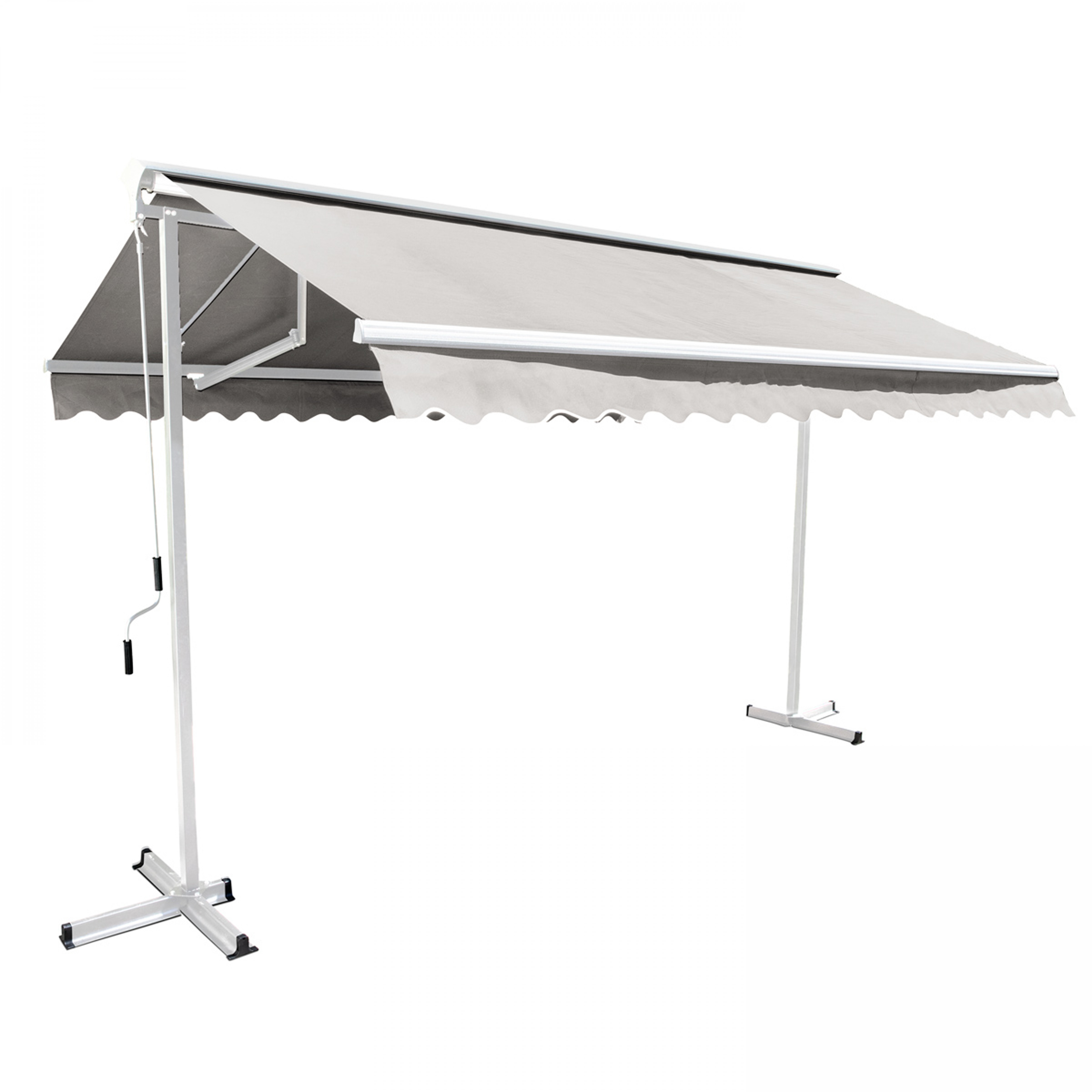 Store banne double pente avec coffre 3 x 3 m
