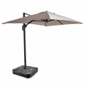 Pied de parasol lesté avec 2 roulettes - 110L