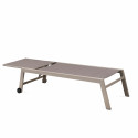 Lot de 2 bains de soleil en aluminium et textilène