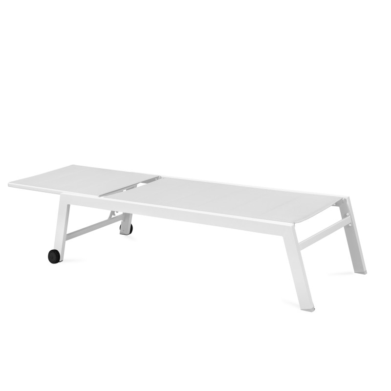 Lot de 2 bains de soleil en aluminium et textilène (2/6)