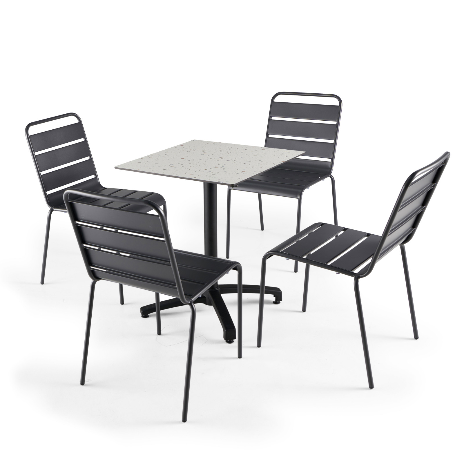 Table carré (60x60 cm) inclinable en HPL