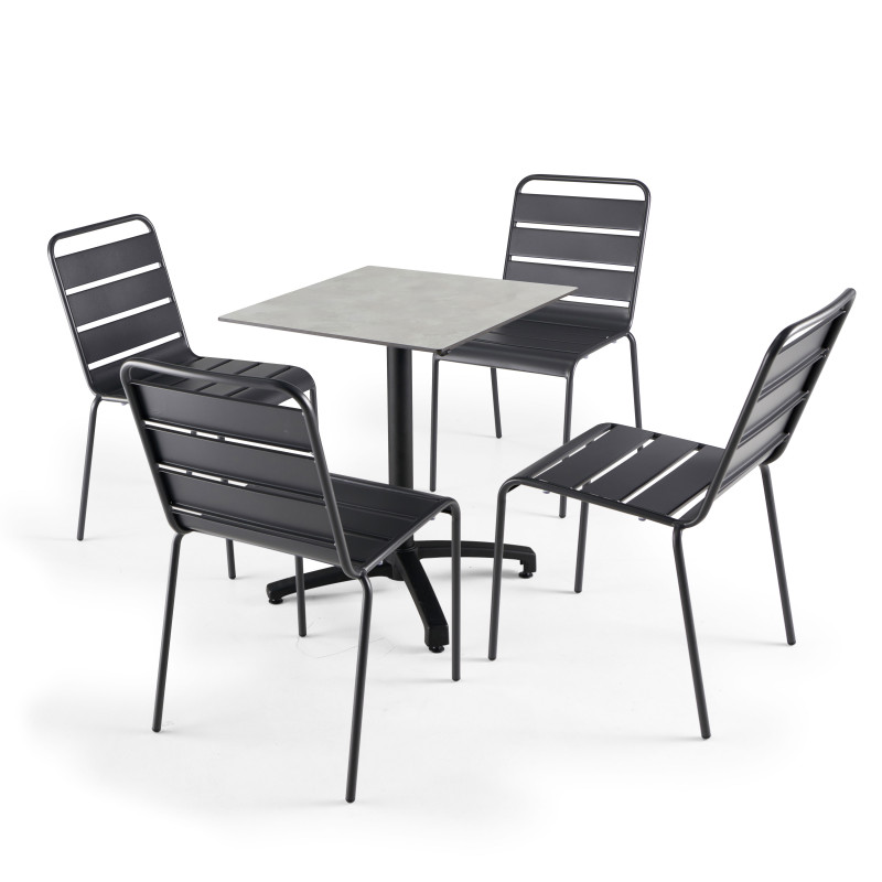 Table carré (60x60 cm) inclinable en HPL (5/6)