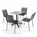 Table carré (60x60 cm) inclinable en HPL