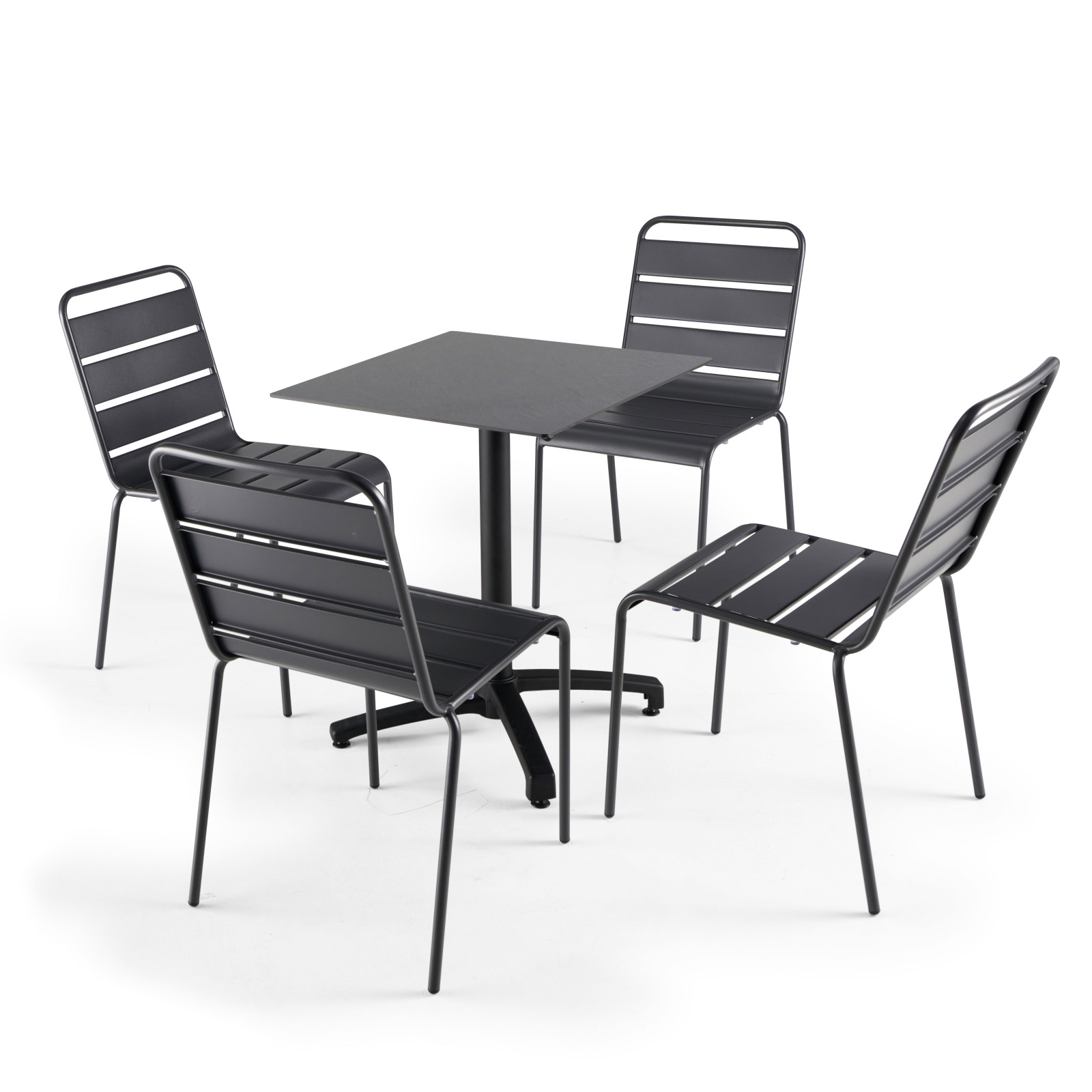 Table carré (60x60 cm) inclinable en HPL