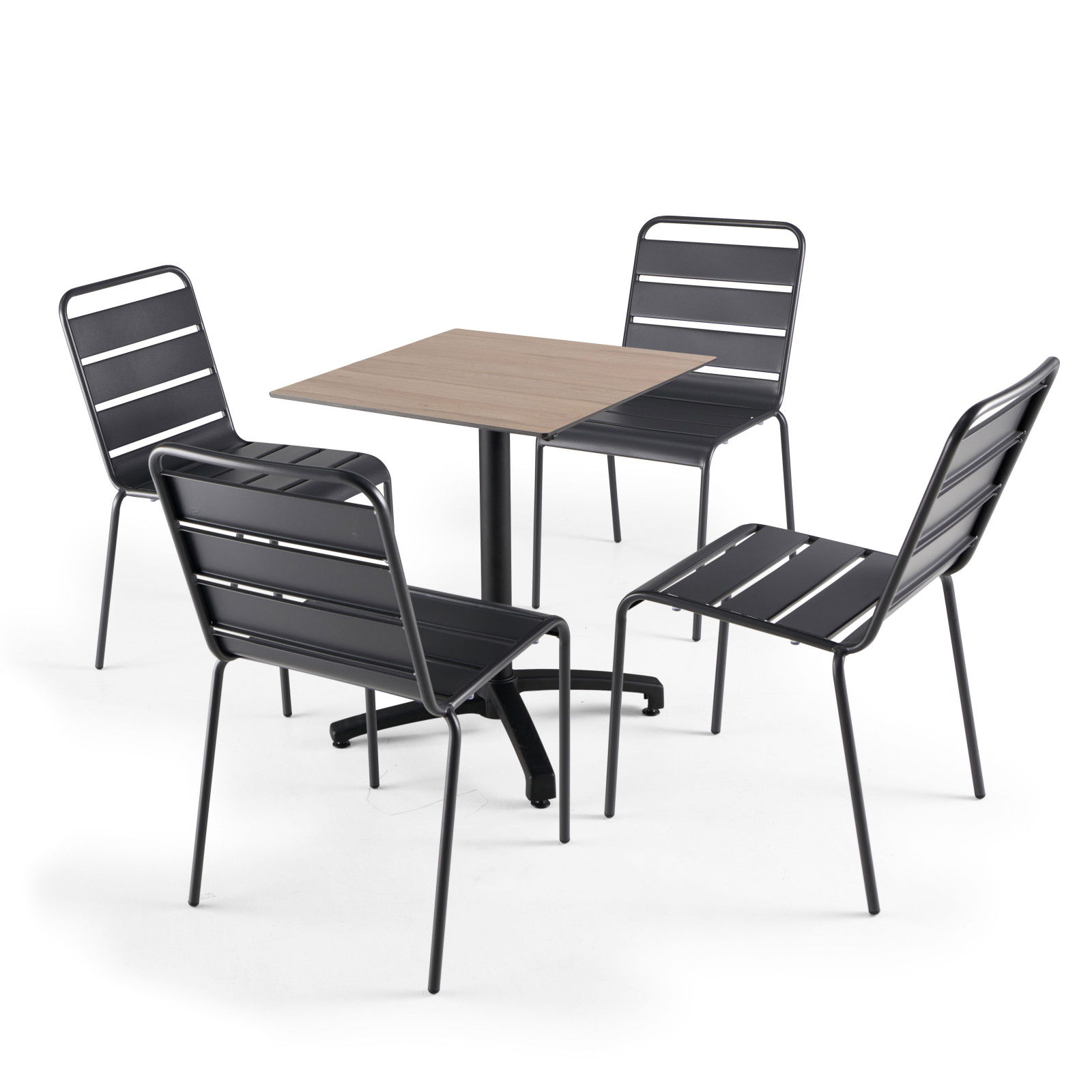 Plateau de table carré en HPL (60x60 cm)