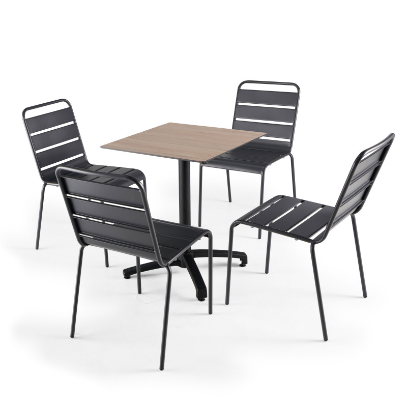 Plateau de table carré en HPL (60x60 cm) (5/6)