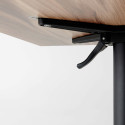 Ensemble de terrasse table carré inclinable (70x70 cm) HPL + 2 chaises en métal