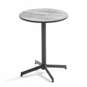 Ensemble table ronde + 4 chaises en métal