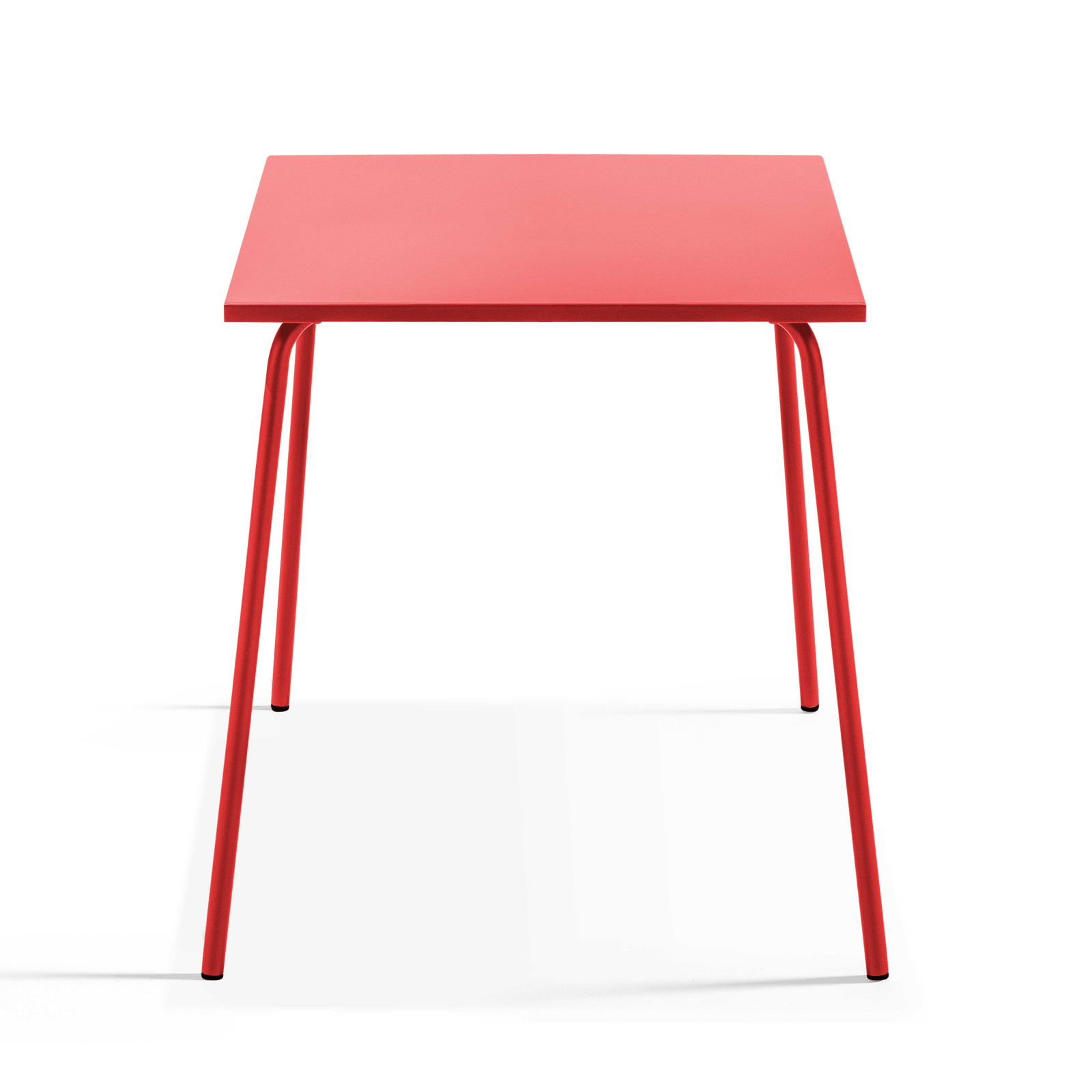 Ensemble table de terrasse carrée 70x70cm + 4 chaises en métal