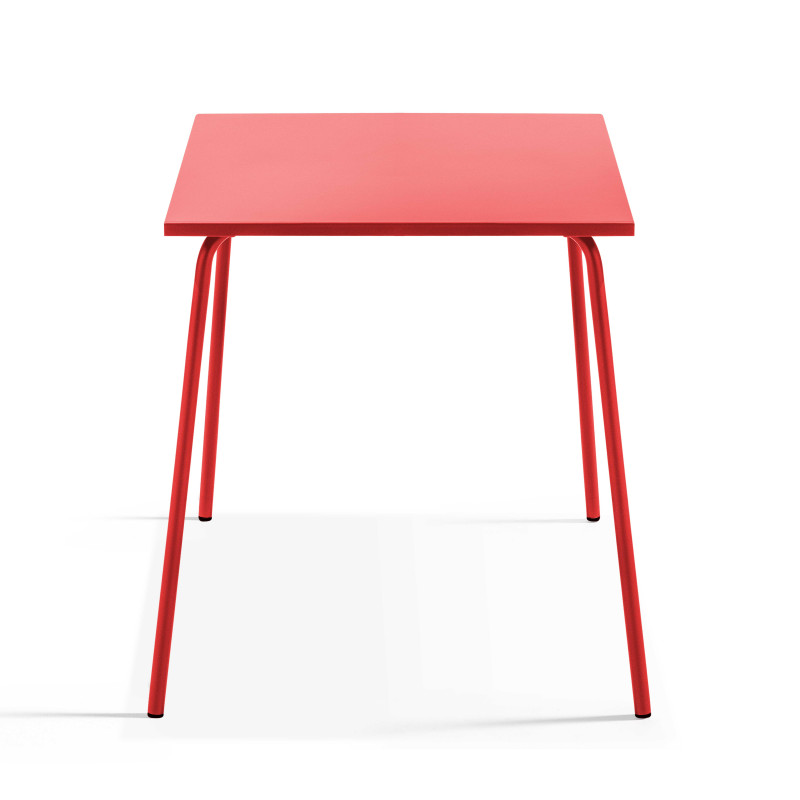 Ensemble table de terrasse carrée 70x70cm + 4 chaises en métal (2/6)