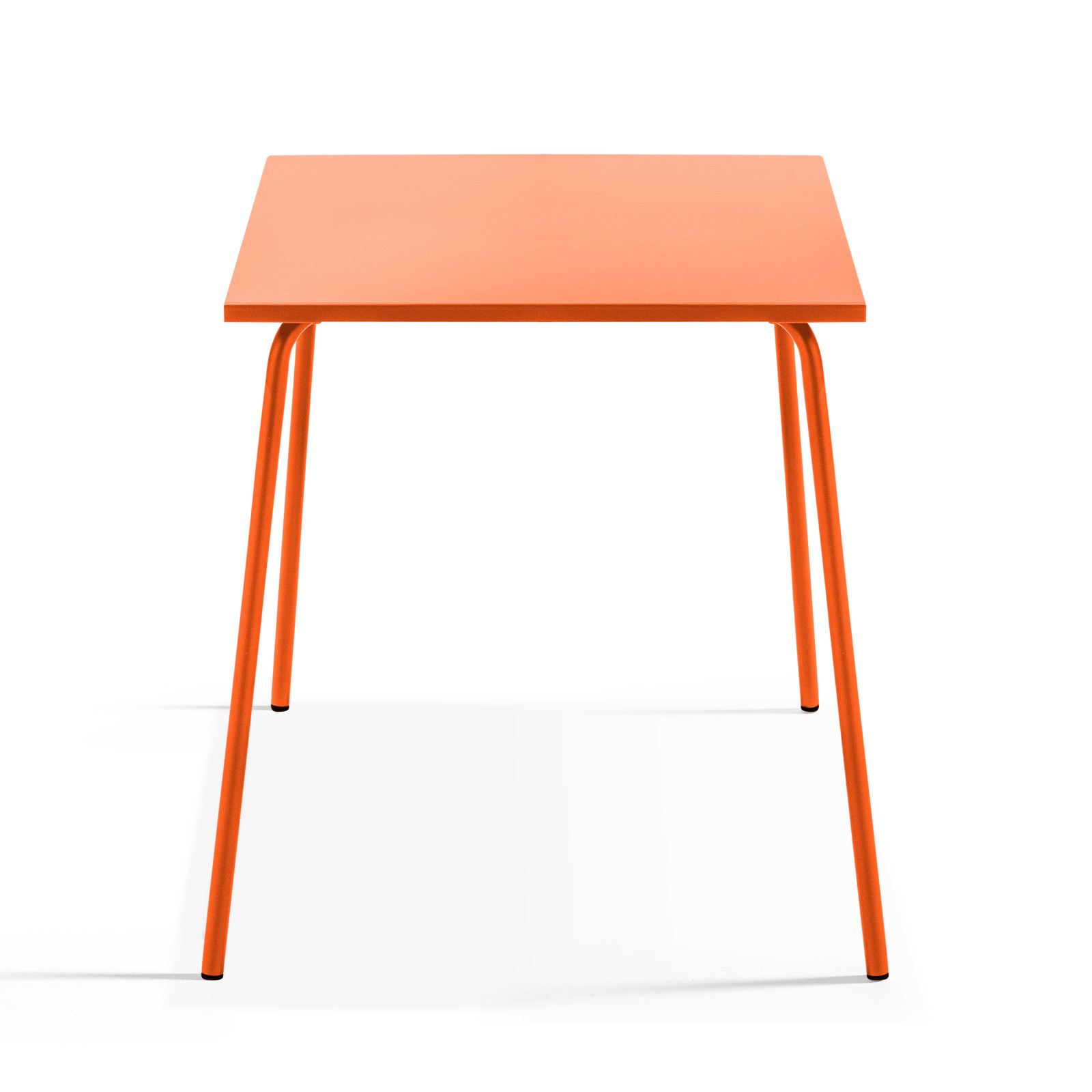 Ensemble table de terrasse carrée 70x70cm + 4 chaises en métal