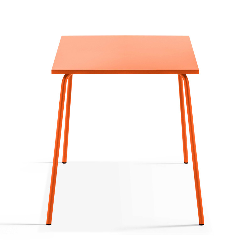 Ensemble table de terrasse carrée 70x70cm + 4 chaises en métal (2/6)