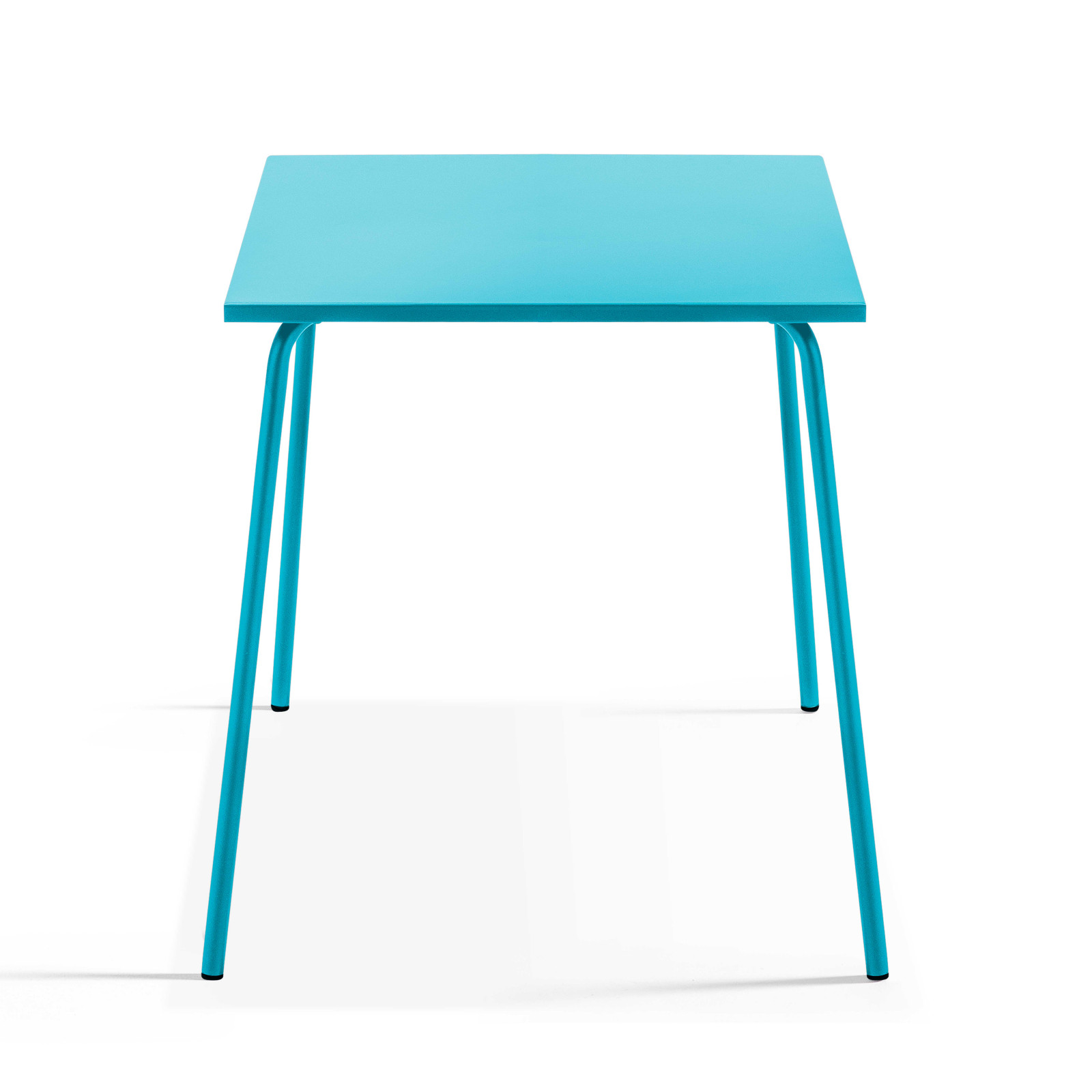 Ensemble table de terrasse carrée 70x70cm + 4 chaises en métal