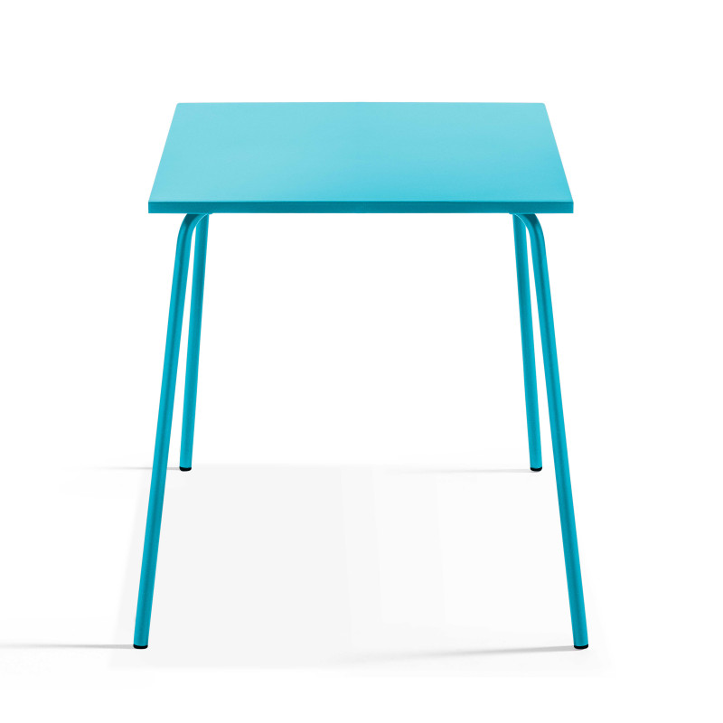 Ensemble table de terrasse carrée 70x70cm + 4 chaises en métal (2/6)