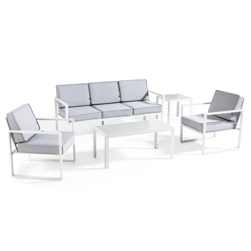 Salon de jardin en aluminium - 5 places