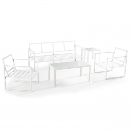 Salon de jardin en aluminium - 5 places