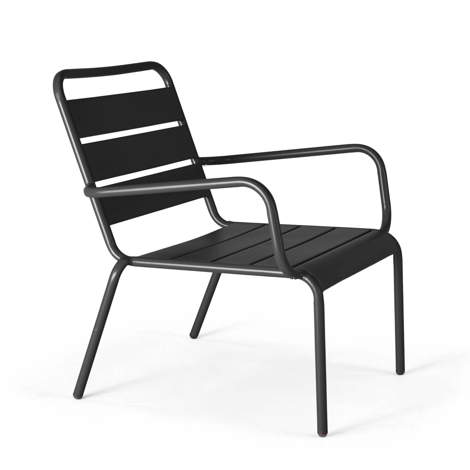 Fauteuil de terrasse bas en métal