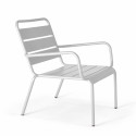 Fauteuil de terrasse bas en métal