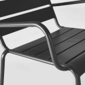 Fauteuil de terrasse bas en métal