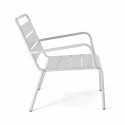 Fauteuil de terrasse bas en métal