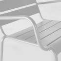 Fauteuil de terrasse bas en métal