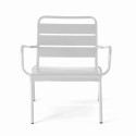 Fauteuil de terrasse bas en métal