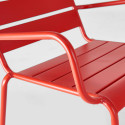 Fauteuil de terrasse bas en métal