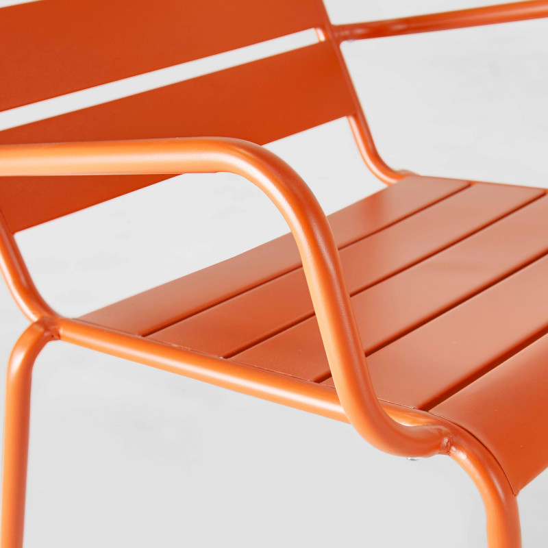 Fauteuil de terrasse bas en métal (5/7)