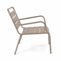 Fauteuil de terrasse bas en métal