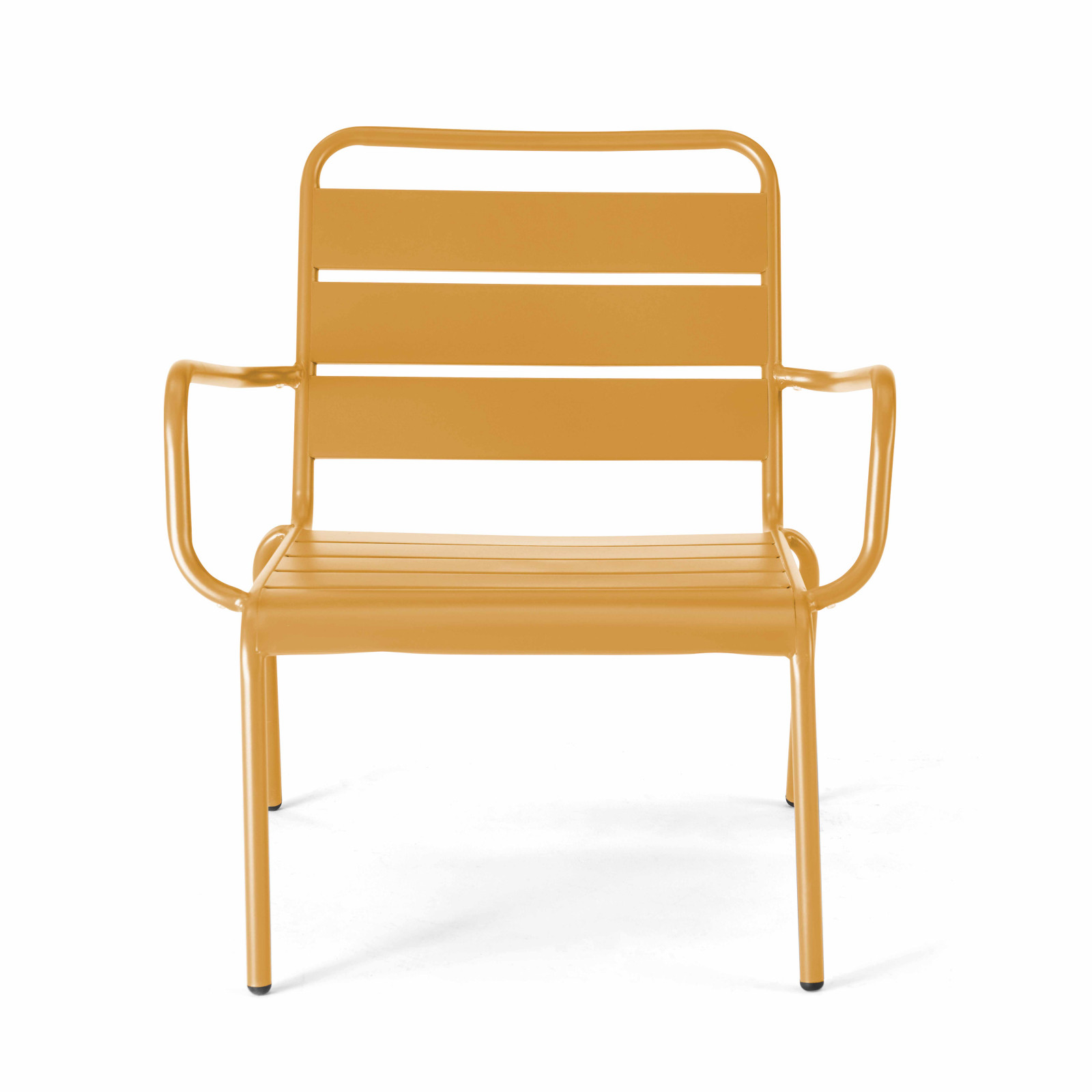 Fauteuil de terrasse bas en métal