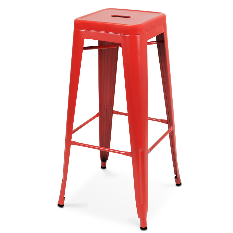 Tabouret industriel en métal mat