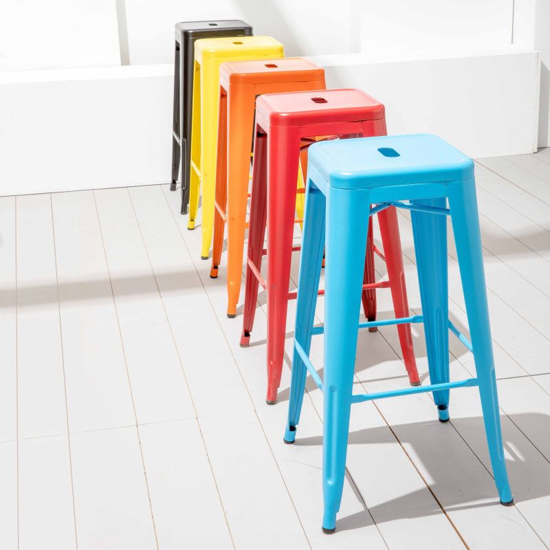 Tabouret industriel en métal mat (5/7)