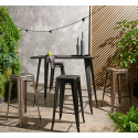 Tabouret industriel en métal mat