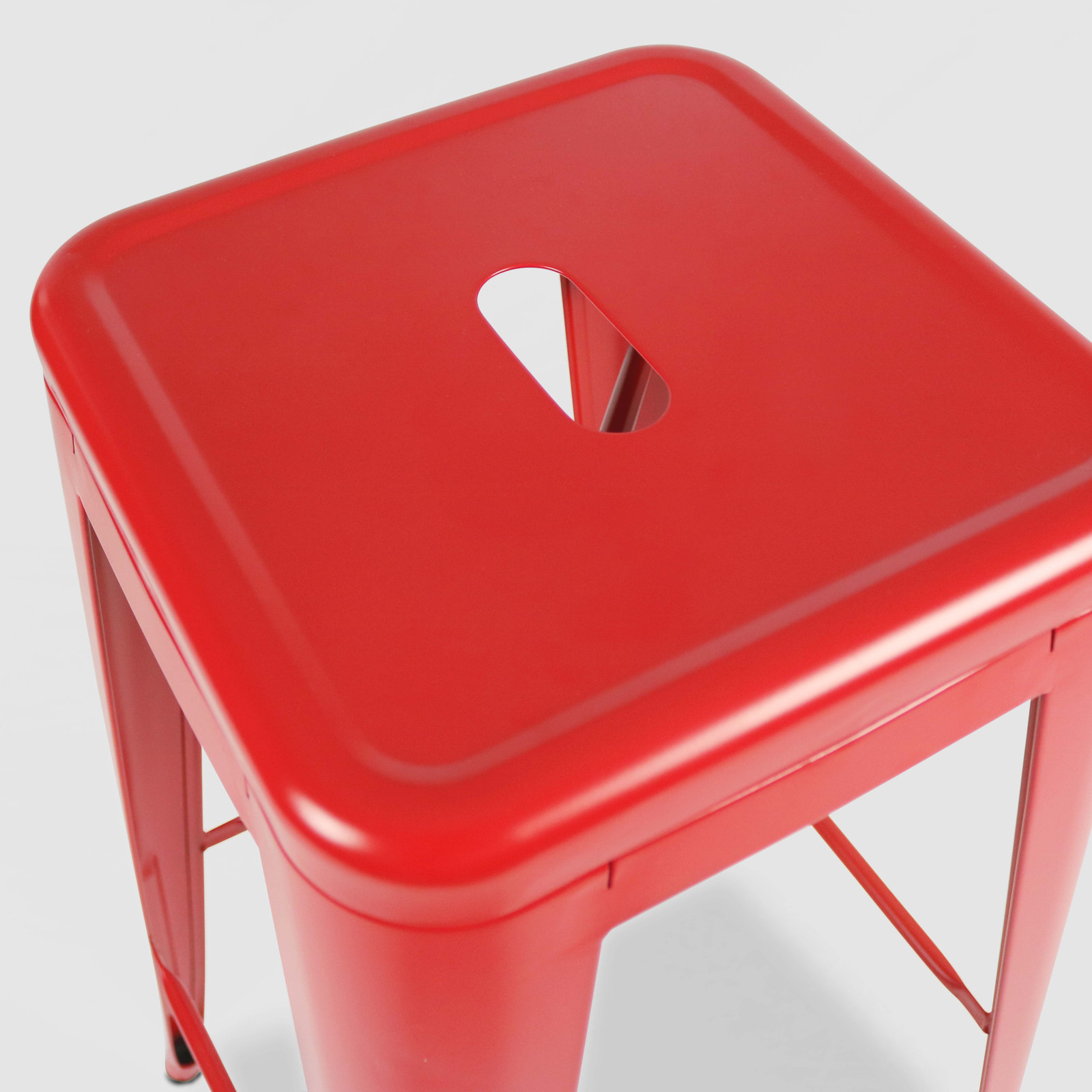 Tabouret industriel en métal mat