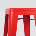 Tabouret industriel en métal mat