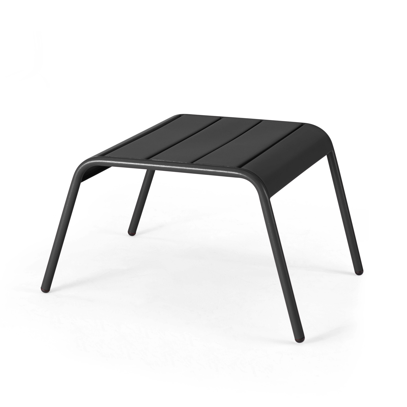 Ensemble fauteuil de terrasse bas + repose-pied en métal