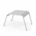 Ensemble fauteuil de terrasse bas + repose-pied en métal