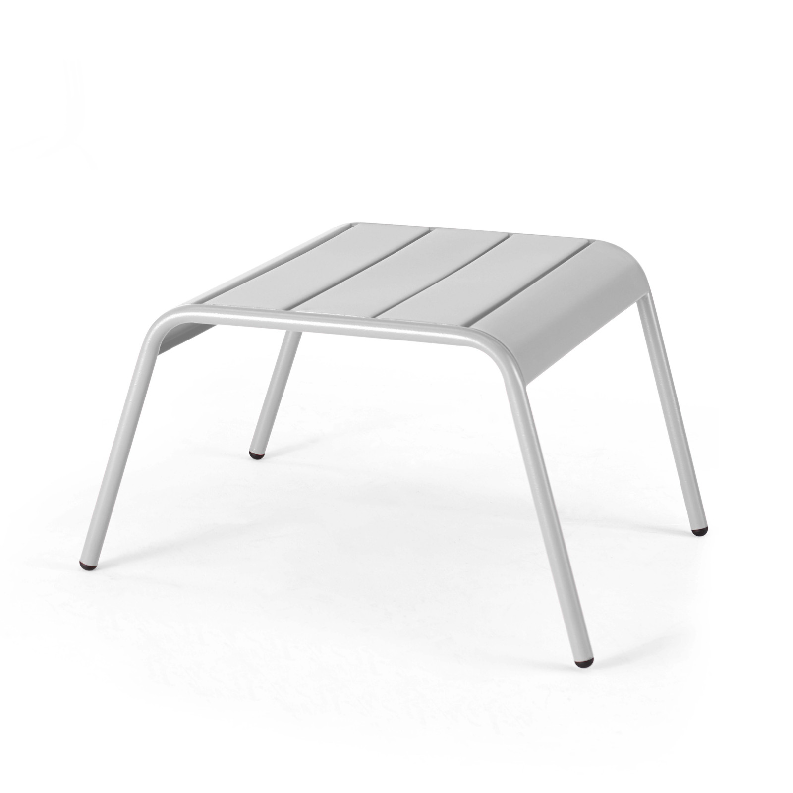 Ensemble fauteuil de terrasse bas + repose-pied en métal