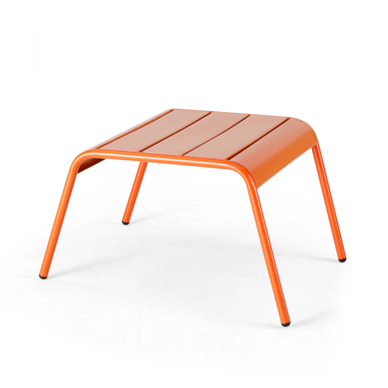 Ensemble fauteuil de terrasse bas + repose-pied en métal (5/7)