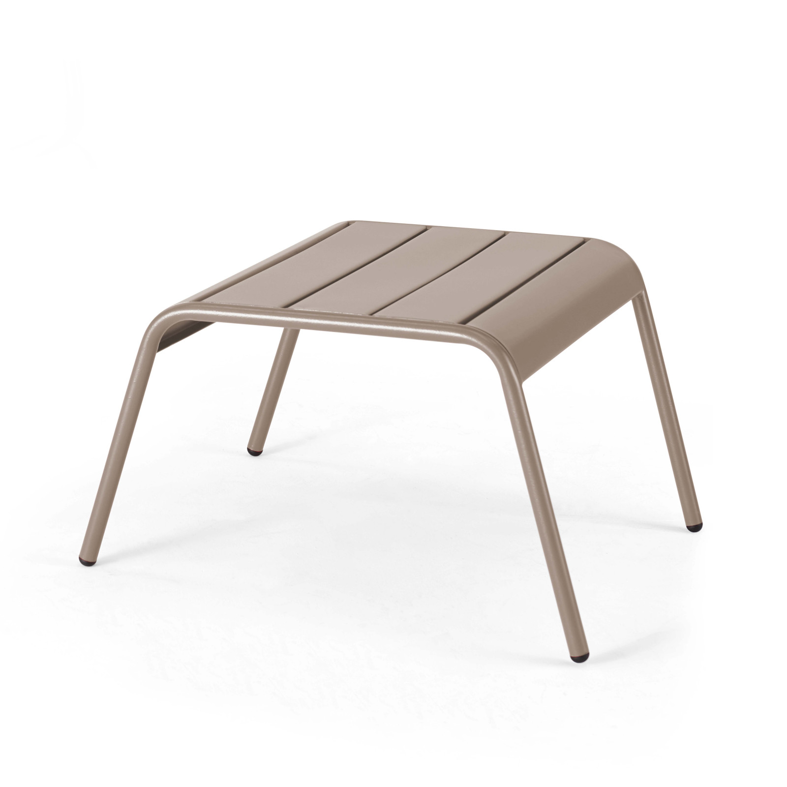 Ensemble fauteuil de terrasse bas + repose-pied en métal