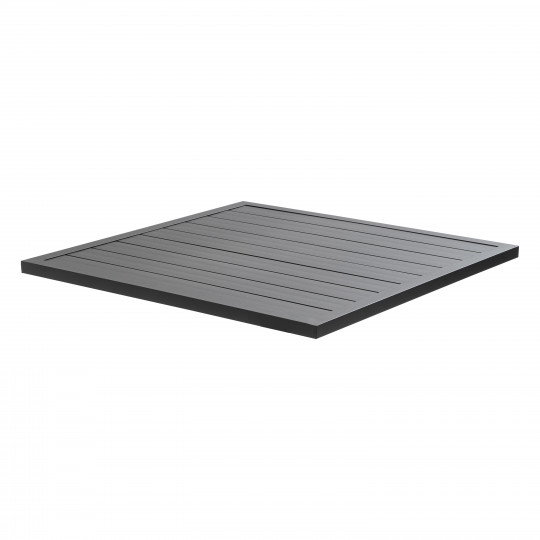 Plateau de table carrée en aluminium gris 60x60cm