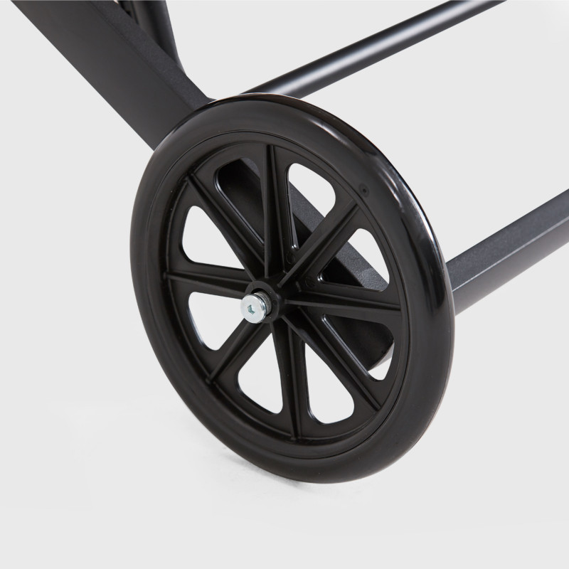 Lot de 2 bains de soleil sur roues en aluminium et textilène