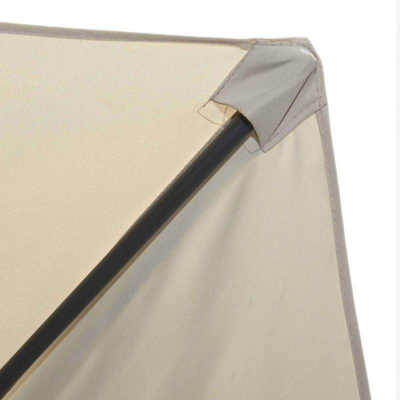 Ensemble parasol droit inclinable 180g/m² (Ø3m) avec pied pliant + 4 dalles lestées (5/6)