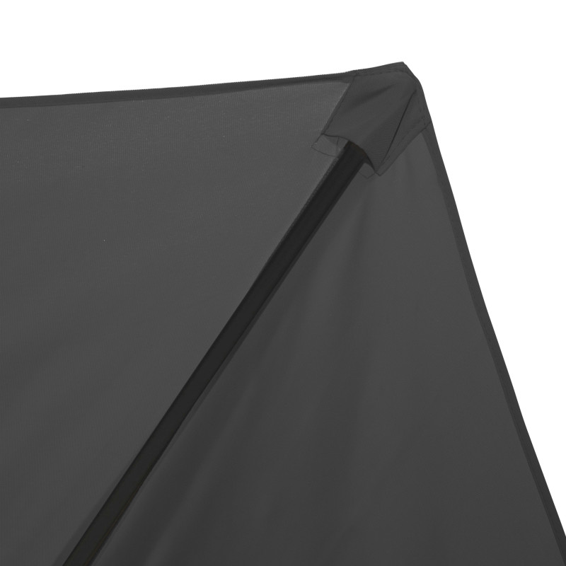 Ensemble parasol droit inclinable 180g/m² (Ø3m) avec pied pliant + 4 dalles à lester remplissables (4/5)