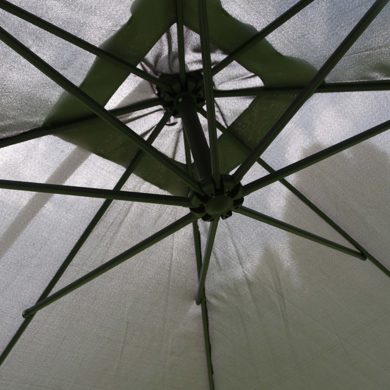 Ensemble parasol déporté inclinable 160g/m² (3 x 3m) + 4 dalles lestées