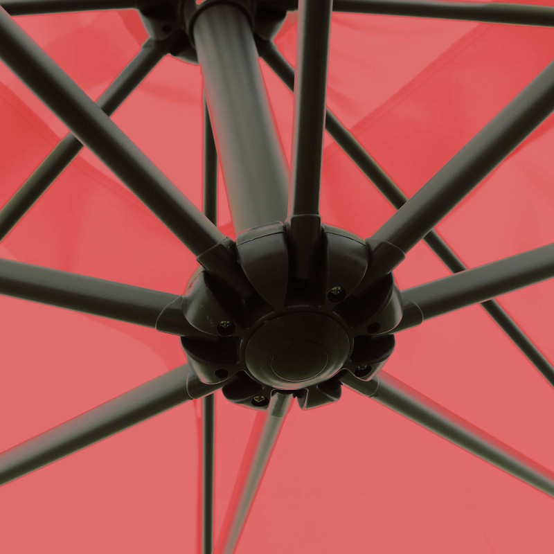 Ensemble parasol déporté inclinable 160g/m² (3 x 3m) + 4 dalles lestées