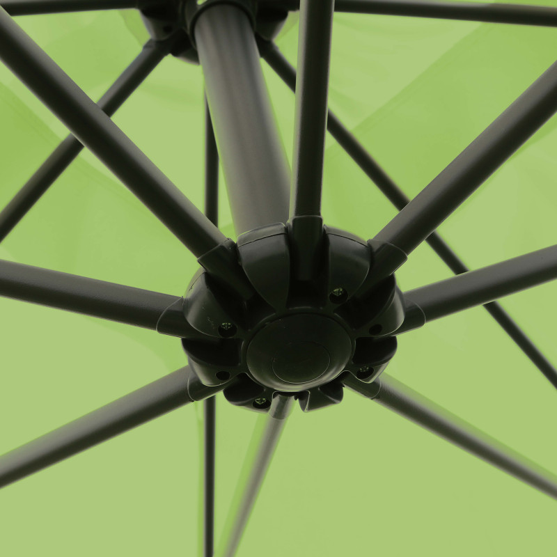 Ensemble parasol déporté carré inclinable 160g/m² (3 x 3 m)  + 4 dalles à lester remplissables (2/7)