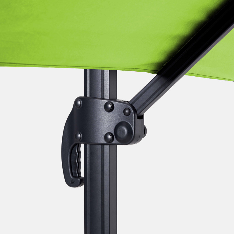 Ensemble parasol déporté rectangulaire 240g/m² 360° (2 x 3m) + Dalle à lester sur roues 110L (2/7)